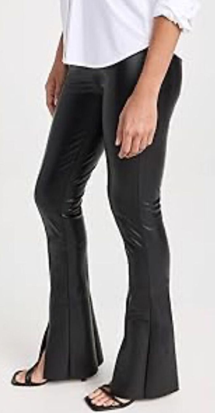 Norma Kamali Spat Leggings Black XL/38 Stretch Going Out Party Chic Trendy - Picture 6 of 16